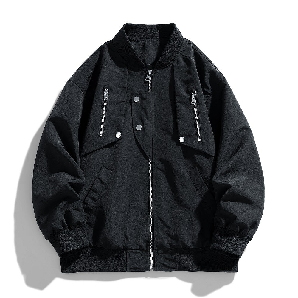 Herren urbane Bomberjacke mit kreativem Design und funktionalen Taschen Echoarchiv