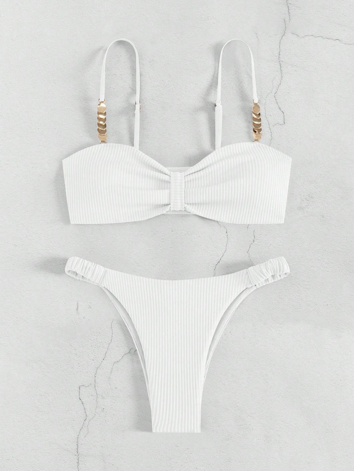 Damen Bustier-Bikini mit elegantem Schleifen-Design und modischen Akzenten Echo Archiv