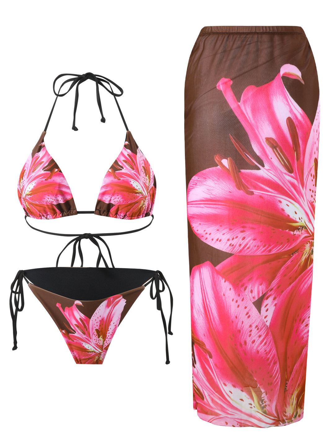 Damen Bikiniset mit elegantem Strandrock Echo Archiv