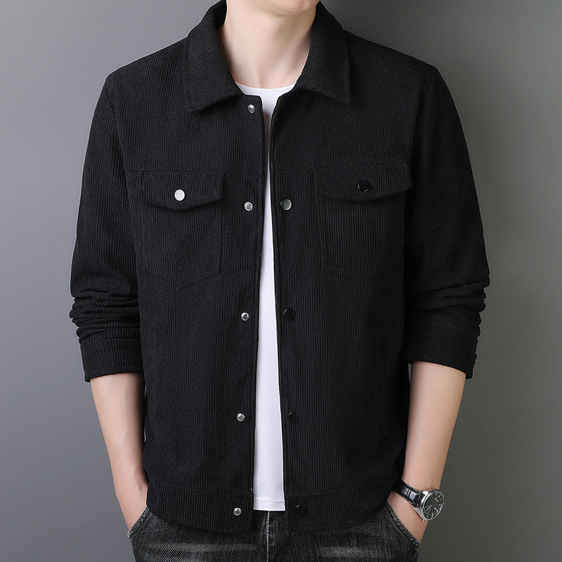 Herren Cordjacke im Truckerstil mit Druckknopfleiste Echo Archiv