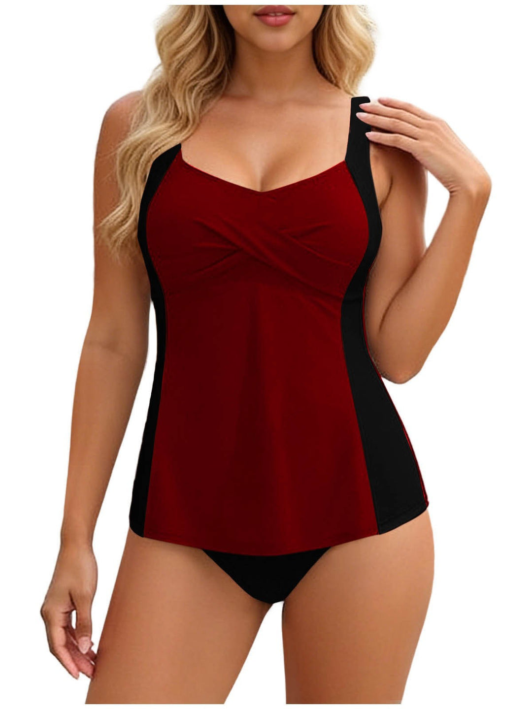 Damen Tankini mit elegantem Wickeldesign und figurformenden Einsätzen Echo Archiv