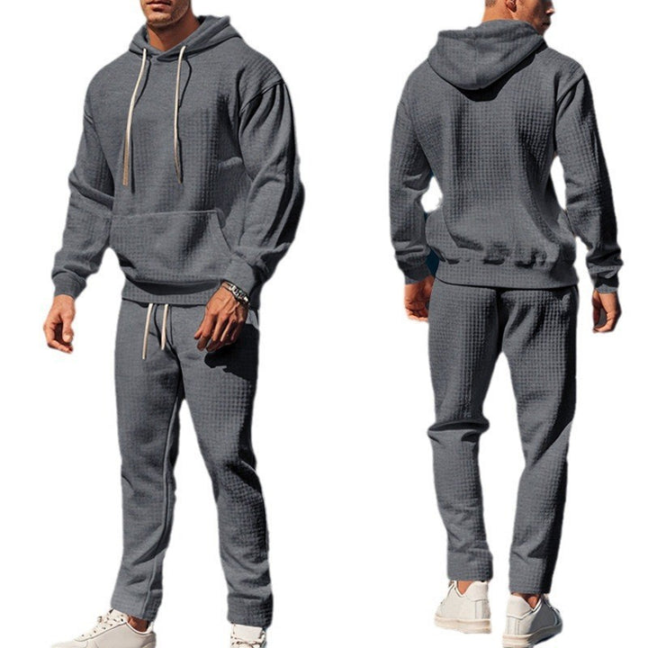 Herren lässiger Kapuzenpullover mit strukturiertem Design und praktischen Taschen Echoarchiv