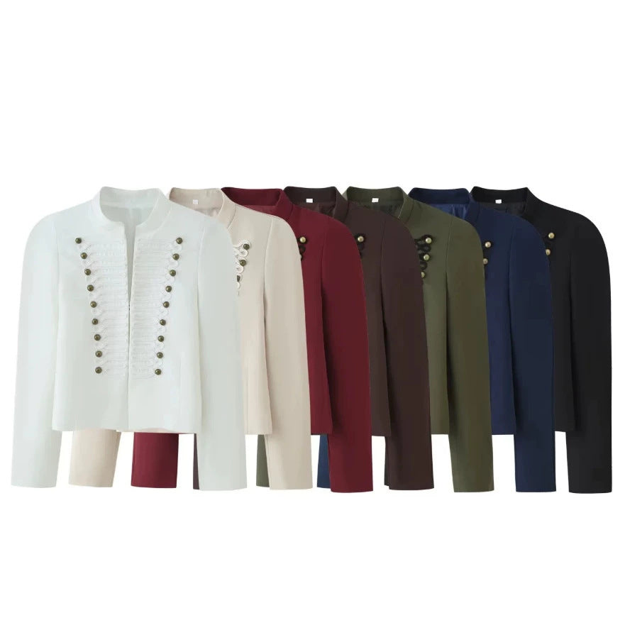 Damen Kurzjacke im hussareninspirierten Design mit Stehkragen und Zierkordeln Echo Archiv