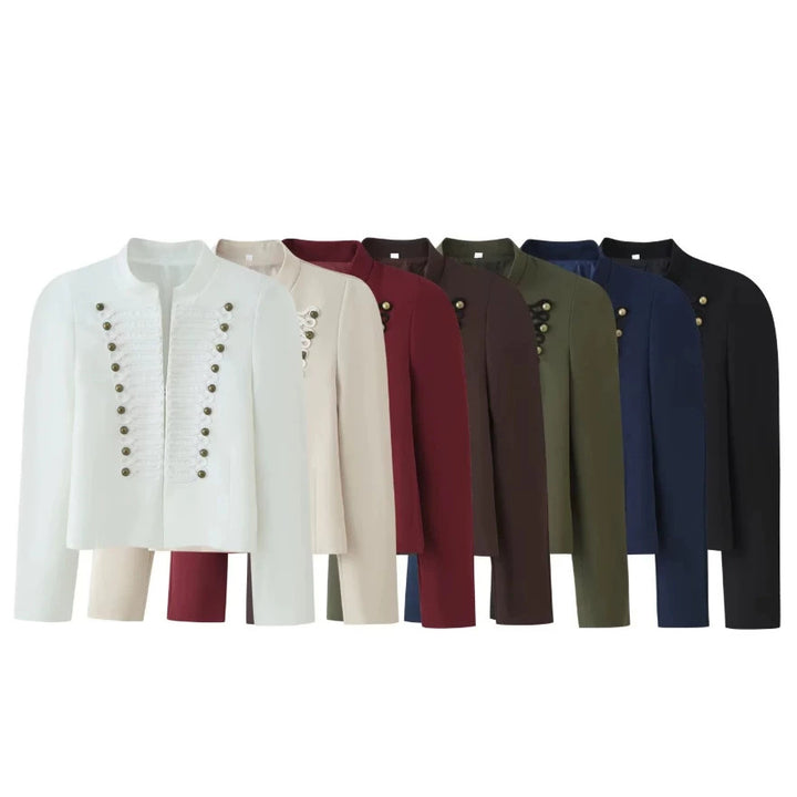 Damen Kurzjacke im hussareninspirierten Design mit Stehkragen und Zierkordeln Echo Archiv
