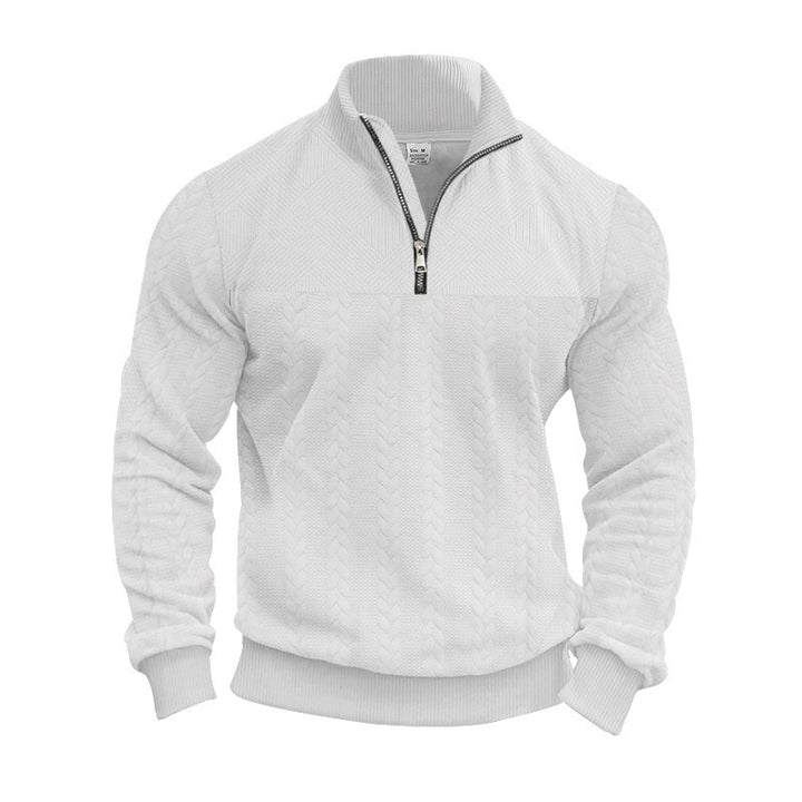 Herren Strickpullover mit Stehkragen und Reißverschluss Echoarchiv