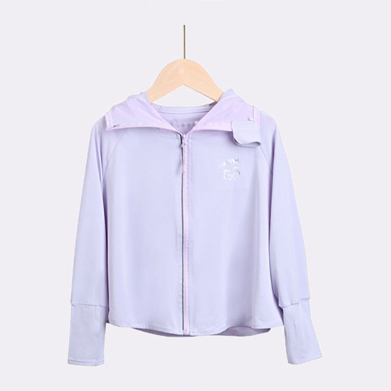 Damen leichte UV-Schutzjacke mit Kapuze und Reißverschluss Echo Archiv