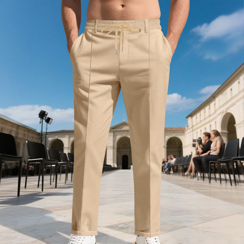 Herren elegante Slim-Fit Chinohose Echoarchiv
