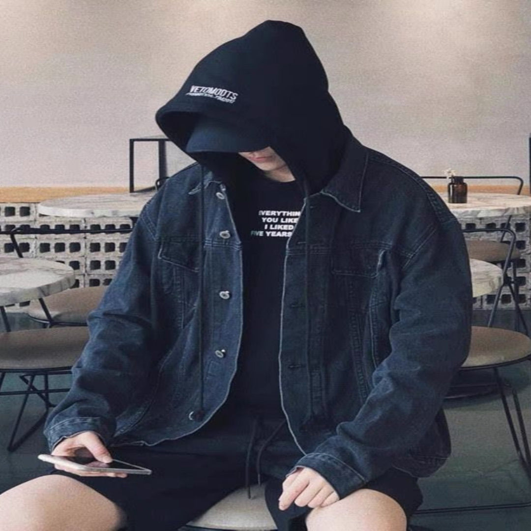 Herren Locker geschnittene Denimjacke Echoarchiv