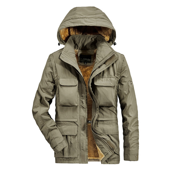 Herren Outdoor-Fieldjacke mit fleecegefüttertem Thermoinnenfutter und Multifachtaschen – Marzano