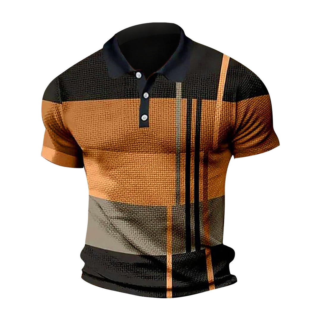 Herren Polohemd mit modernem Grafikdesign und atmungsaktiven Eigenschaften Echoarchiv
