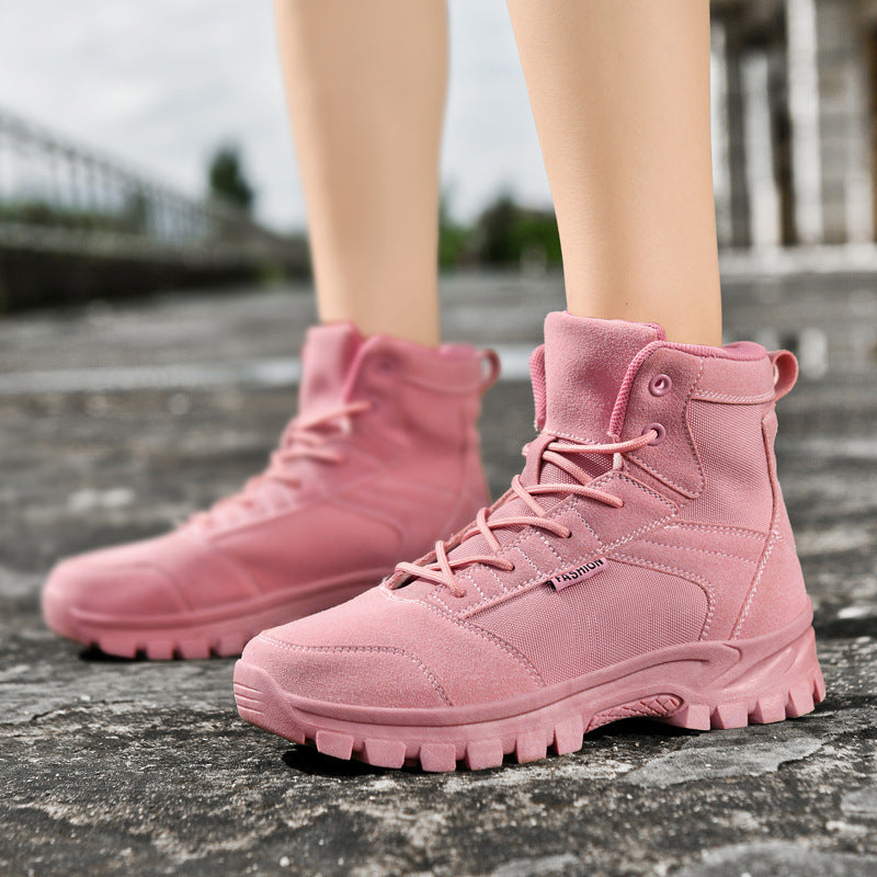 Damen Modische knöchelhohe Einsatz‑Stiefelette im Tactical‑Look mit griffiger Leichtprofilsohle Echo Archiv