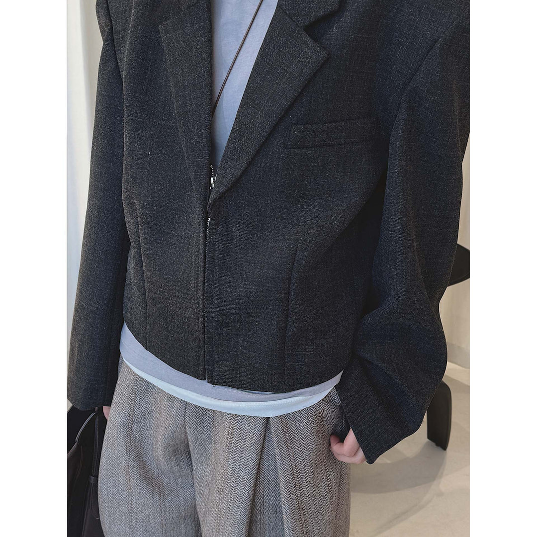 Damen Oversize Wollblend-Blazer mit markanter Schulterpartie Echoarchiv
