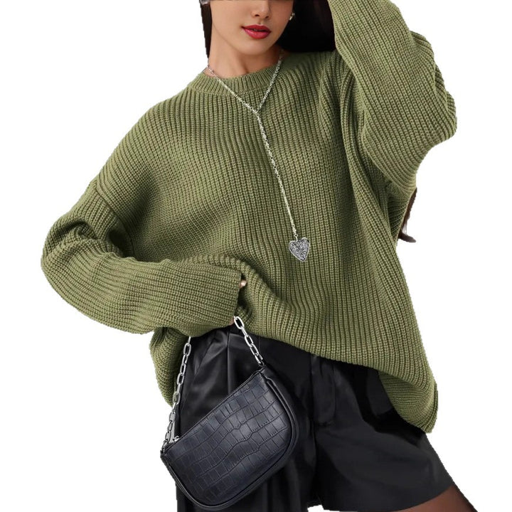 Damen Gemusterter Oversized Pullover