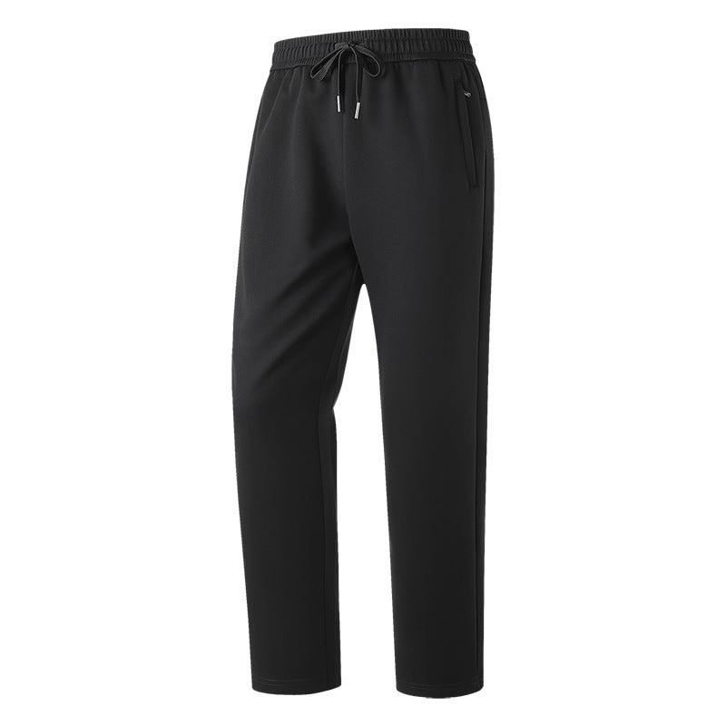 Herren Slim-Fit Freizeithose aus atmungsaktivem Funktionsfleece mit Kordelbund, Reißverschlusstaschen & Rippbündchen Echoarchiv