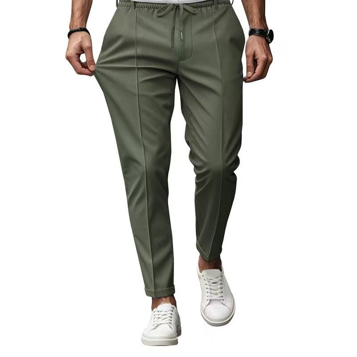 Herren elegante Freizeit-Hose mit elastischem Bund und seitlichen Eingrifftaschen Echoarchiv