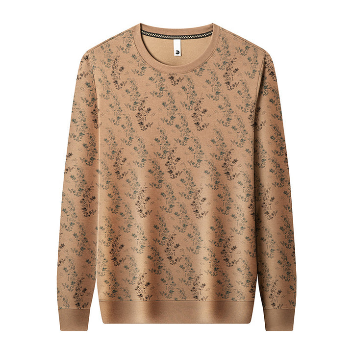 Herren stylisches Langarmshirt mit floralem Muster und hochwertigem Material Echoarchiv