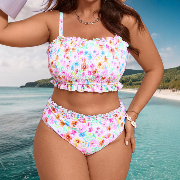 Damen Bikini-Set mit floralen Rüschendetails Echo Archiv