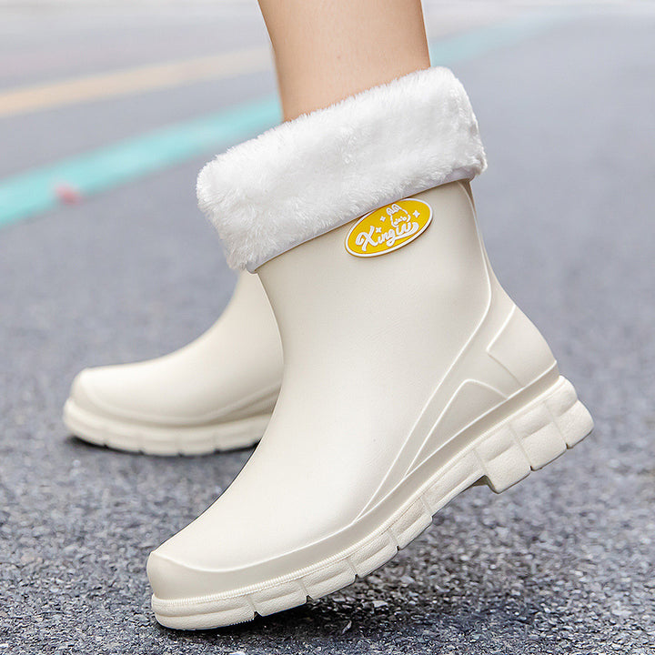 Damen Wasserdichte EVA-Ankle-Gummistiefelette mit rutschfester Profilsohle Echoarhiv – Varelle