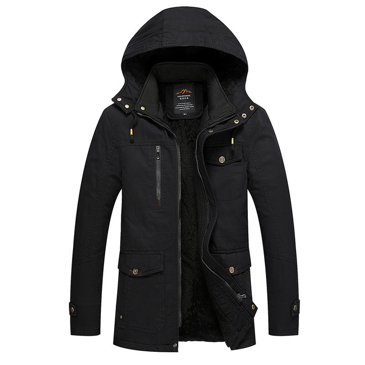 Herren Utility-Parka mit kuscheliger Sherpa‑Fütterung, Kapuze und Cargo‑Taschen Echo Archiv