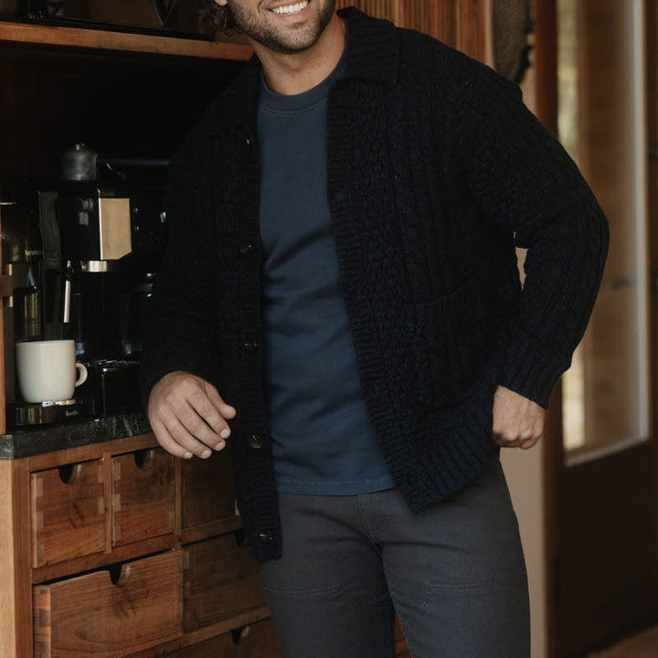 Herren Strickjacke mit Karomuster Echoarchiv