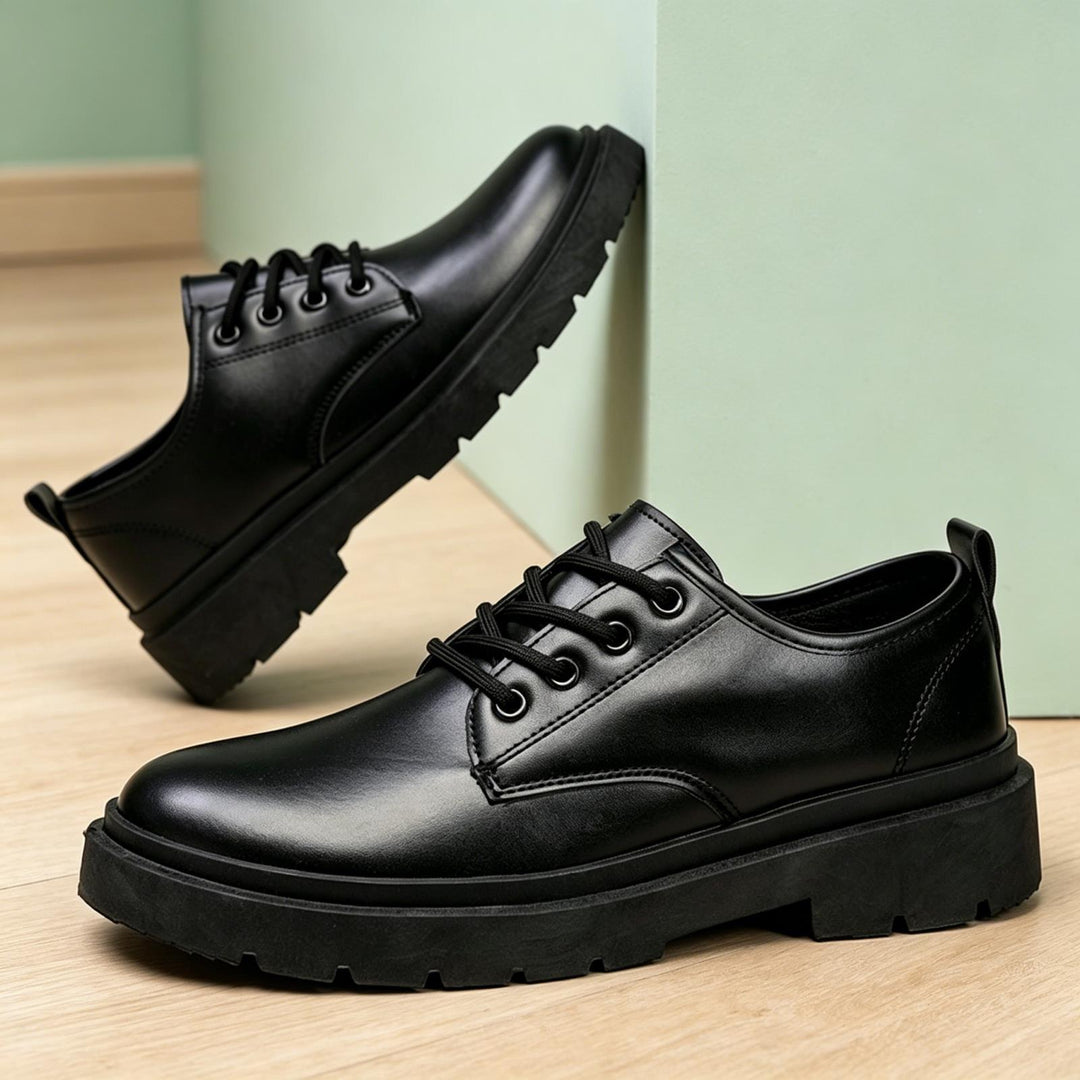 Herren Stilvolle Leder Schnürschuhe Echoarchiv