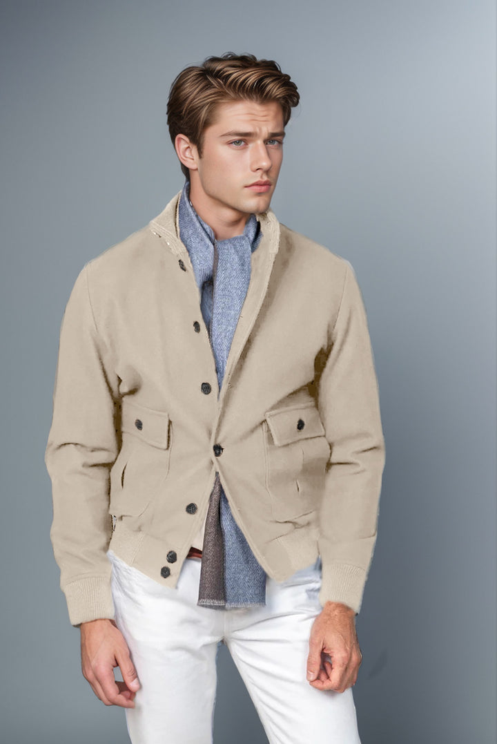 Herren modische Chino-Jacke mit praktischen Taschen Echoarchiv
