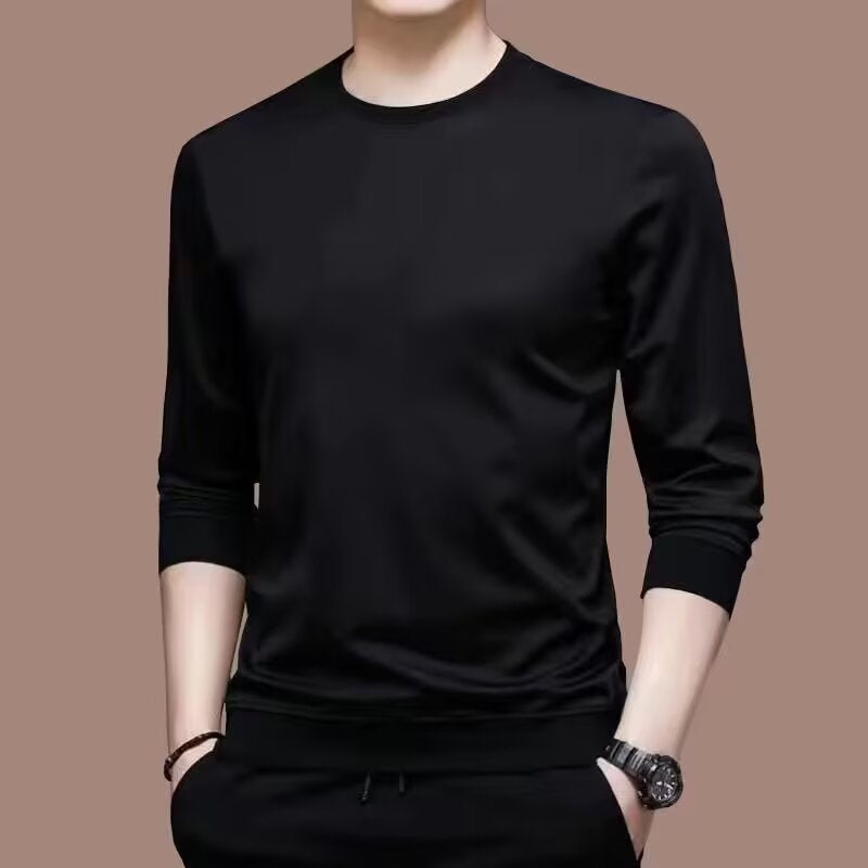 Herren Langarmshirt mit eleganter Textur Echoarchiv