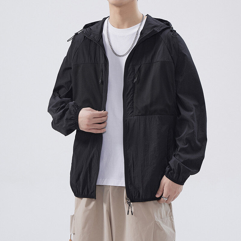 Herren Atmungsaktive Outdoor-Jacke mit Netzdetails Echoarchiv