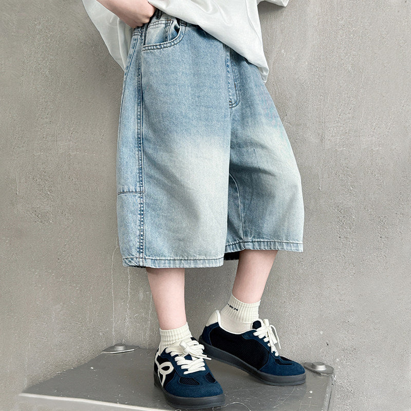 Jungen lässige Denim-Bermudas mit multifunktionalen Taschen Echo Archiv