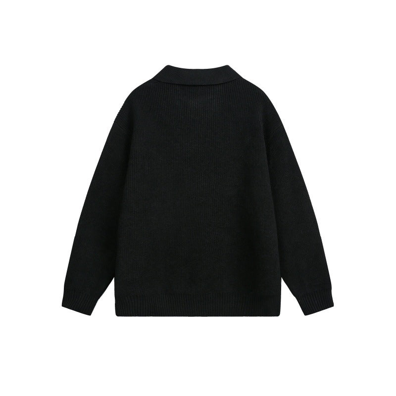 Damen Grobstrick-Polo mit Kentkragen und Oversize-Silhouette Echoarchiv