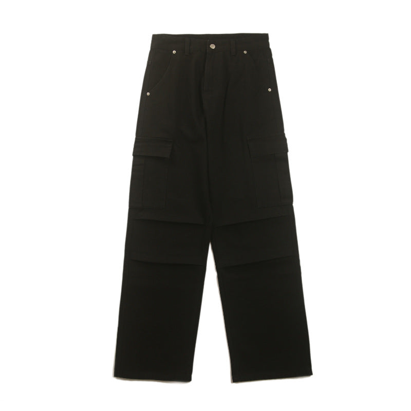 Herren Gerade Cargohose aus schwerem Baumwoll‑Twill mit Kniefalten und großen Klappentaschen Echo Archiv