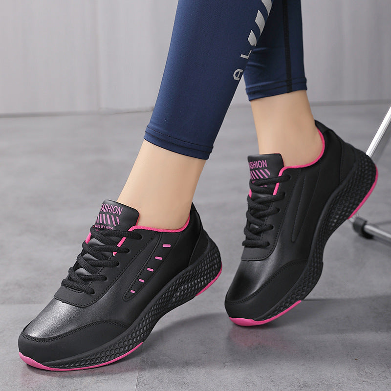 Damen nan elegante Plateau-Sneaker aus Kunstleder mit wabenstrukturierter Dämpfungssohle und ergonomischem Komfortfußbett Echo Archiv