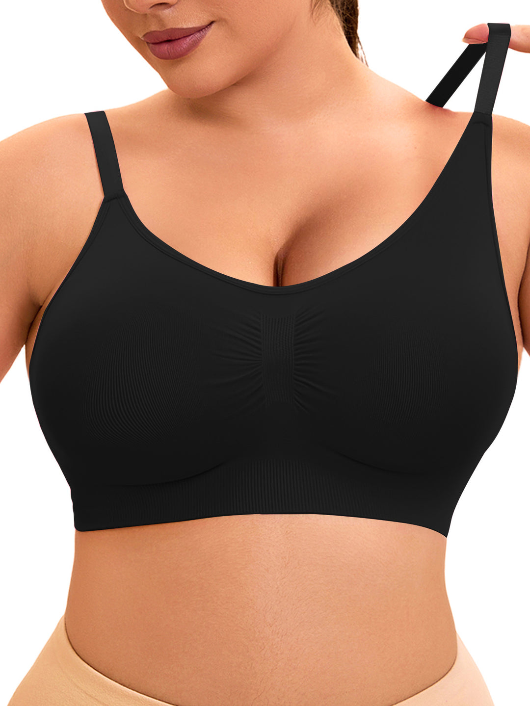 Damen sportlicher Bralette-BH mit nahtloser Passform und elastischem Unterband Echo Archiv