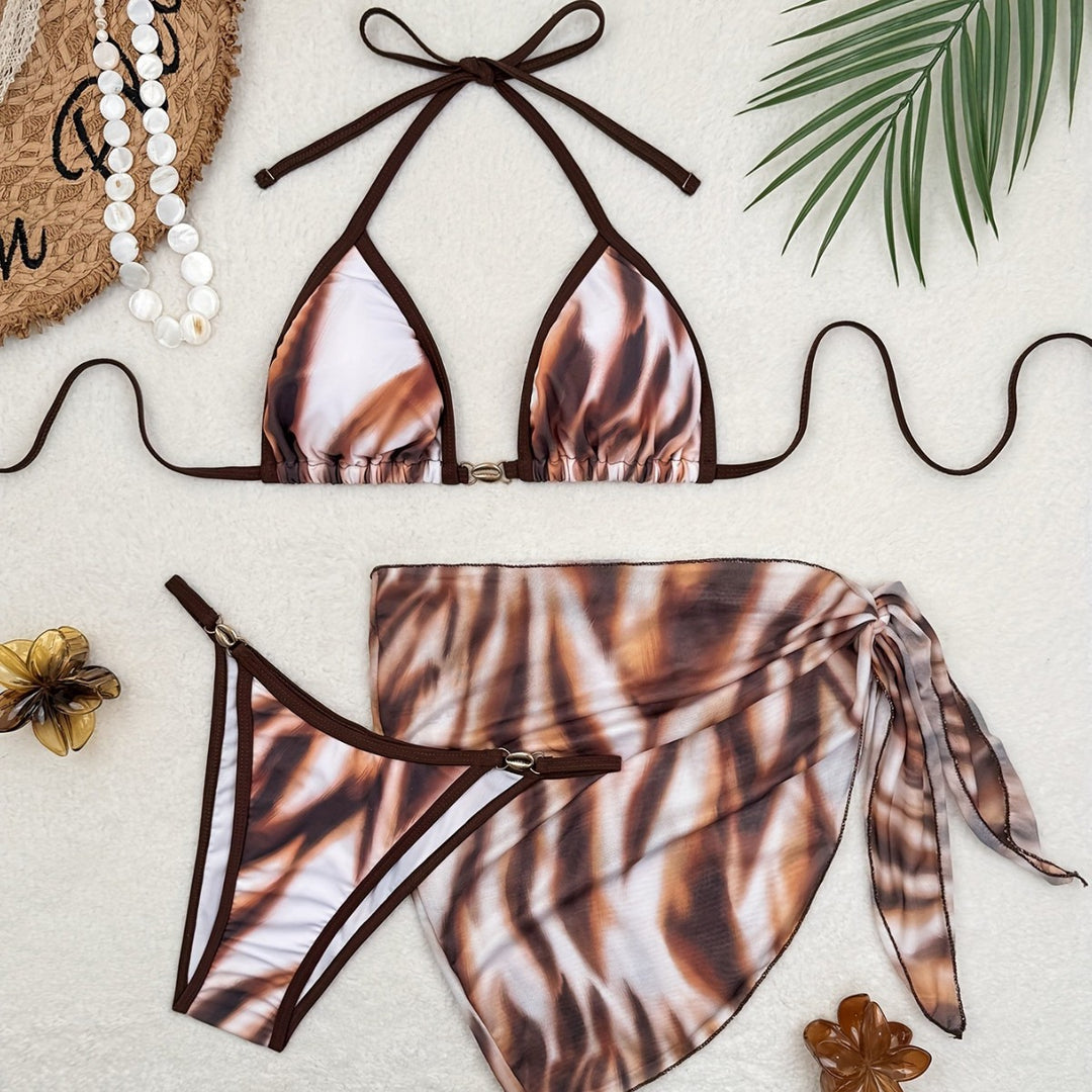 Damen Triangel-Bikini mit modischem Wickelrock Echo Archiv