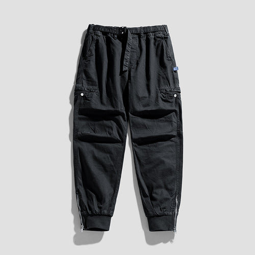 Herren Utility‑Cargo‑Jogginghose mit elastischem Bund, Gürtelschlaufe und Beinreißverschluss Echo Archiv