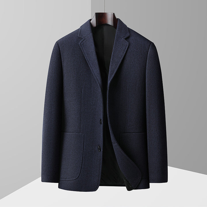 Herren eleganter Blazer mit klassischem Fischgrätmuster Echoarchiv