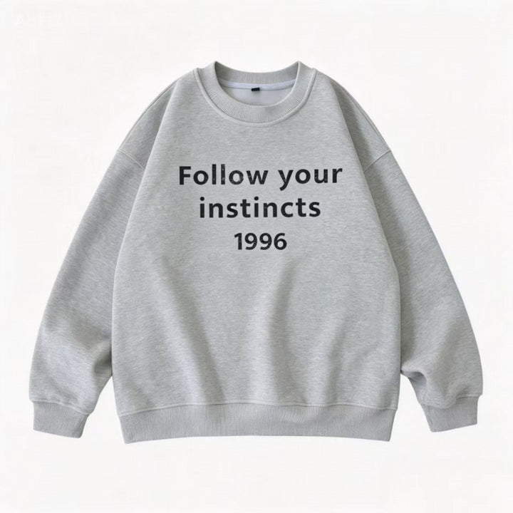 Unisex Oversize Rundhals‑Sweatshirt mit Statement‑Print Echo Archiv