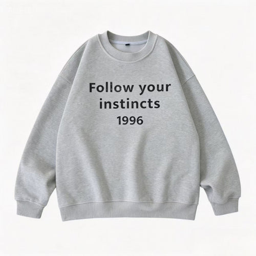 Unisex Oversize Rundhals‑Sweatshirt mit Statement‑Print Echo Archiv