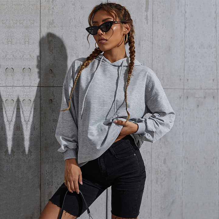 Damen Oversize-Kapuzenpullover mit Kängurutasche und elastischem Saum Echoarchiv