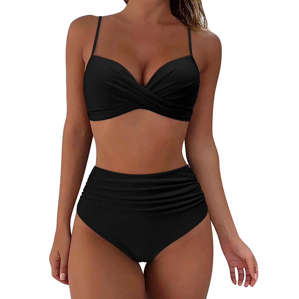 Damen High-Waist Tierdruck-Bikini-Set – Maréssa