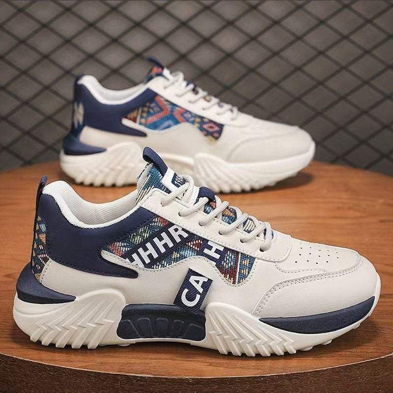 Damen Chunky-Plateau-Sneaker mit ethnischem Webmuster und gepolstertem Komfortschaft Echoarhiv