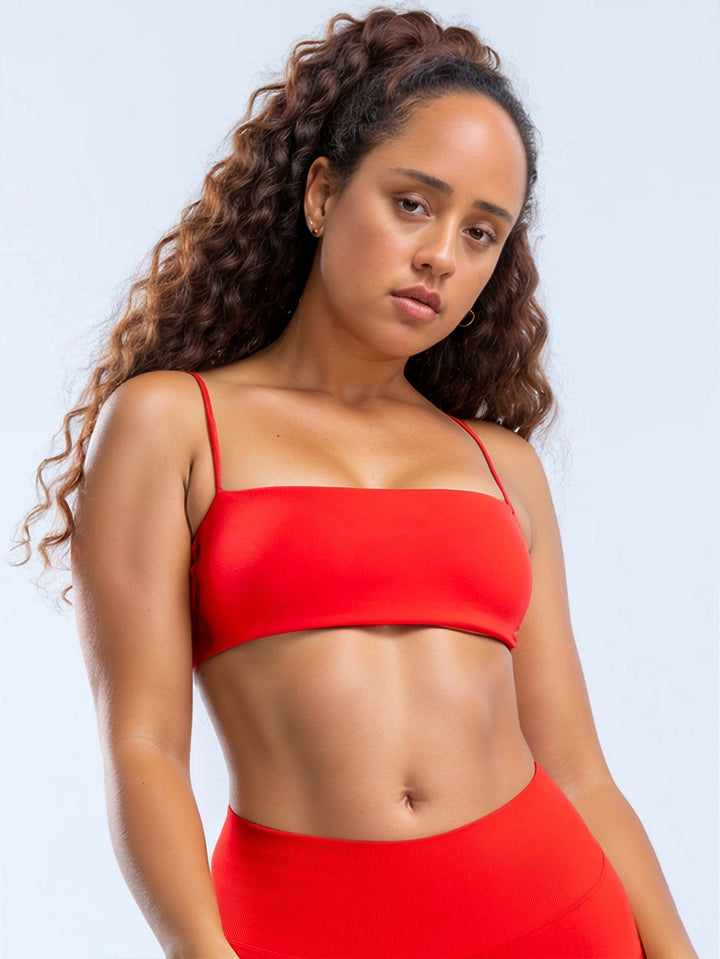 Damen Sportliches Langarm Crop-Top mit angeschnittenem Design Echo Archiv
