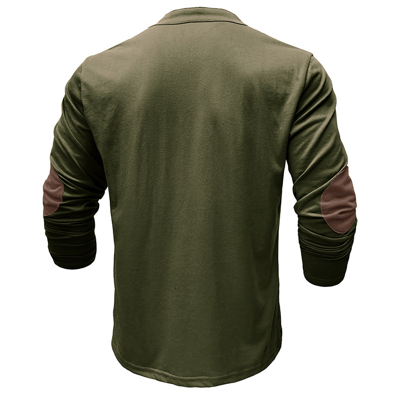 Herren Langarmshirt mit modischem Lacing-Design und Kontrast-Details Echoarchiv