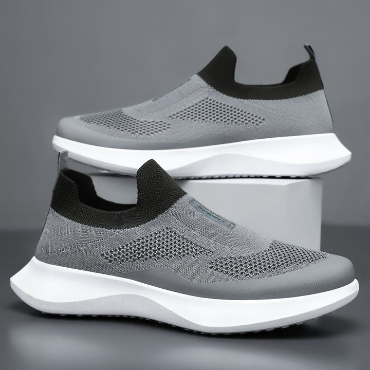 Damen nan leichter Strick-Slip-On Sneaker mit sockenähnlichem Schaft, elastischem Einstieg und ergonomischer Memory-Plateausohle Echo Archiv