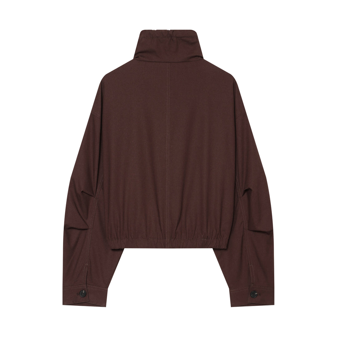 Damen Cropped Utility‑Blouson mit hohem Stehkragen, Tunnelzugbund und Pattentaschen Echo Archiv