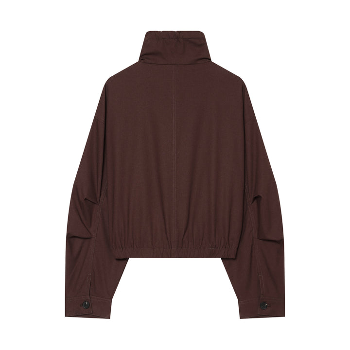 Damen Cropped Utility‑Blouson mit hohem Stehkragen, Tunnelzugbund und Pattentaschen Echo Archiv