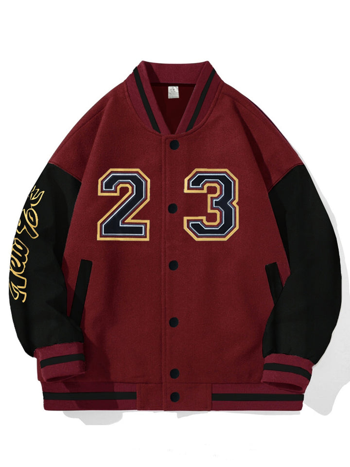 Herren Stylische Collegejacke mit kontrastierenden Ärmeln Echo Archiv
