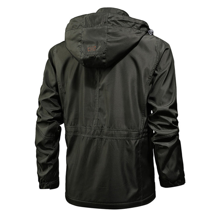 Herren Utility-Fieldparka mit Kapuze, Multifunktions-Taschen und Taillenzug Echoarchiv