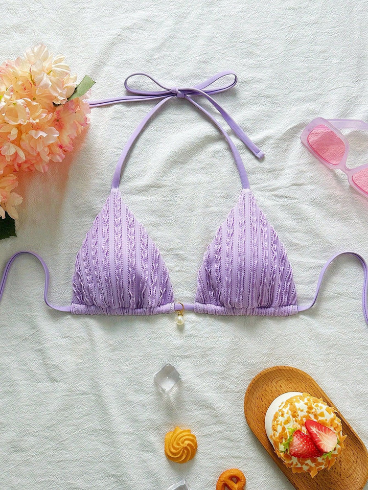 Damen Triangel-Bikini mit strukturierter Textur Echo Archiv