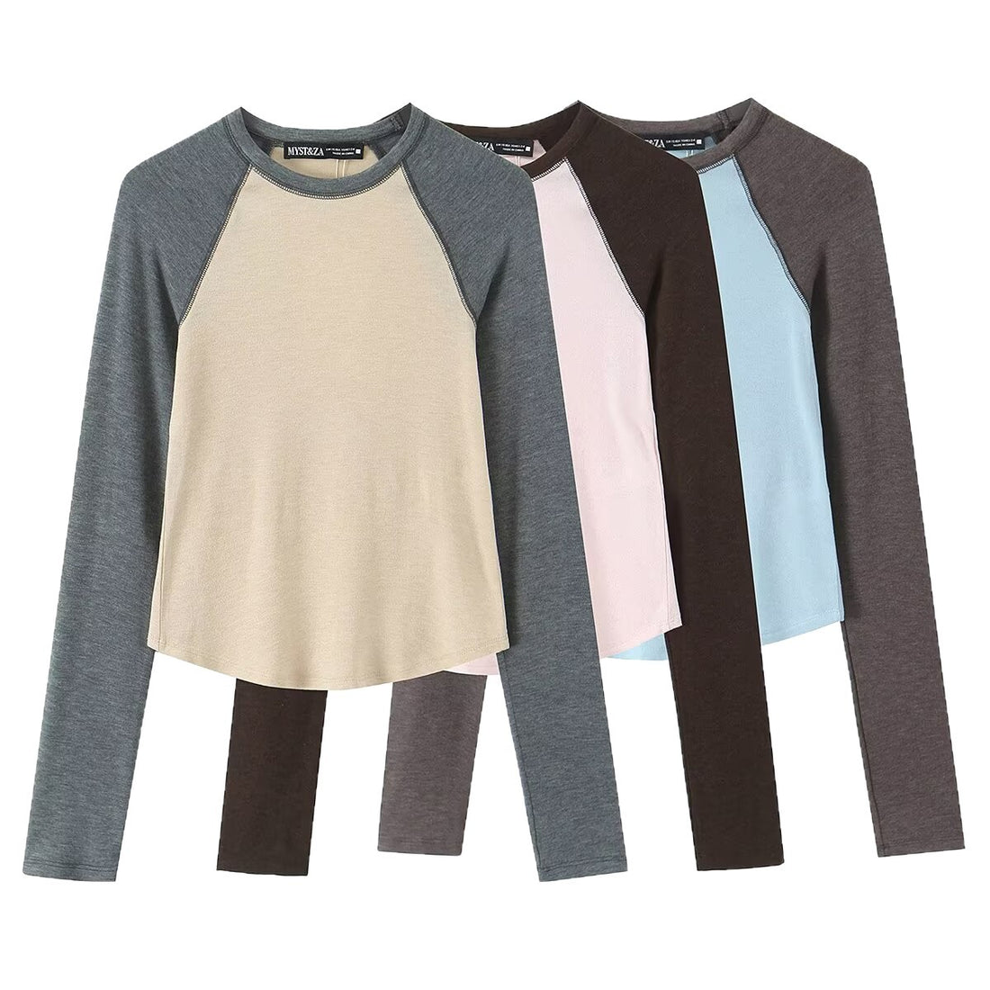 Damen Langarm-Raglanshirt aus weichem Jersey mit leicht tailliertem Schnitt Echoarchiv